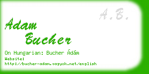 adam bucher business card